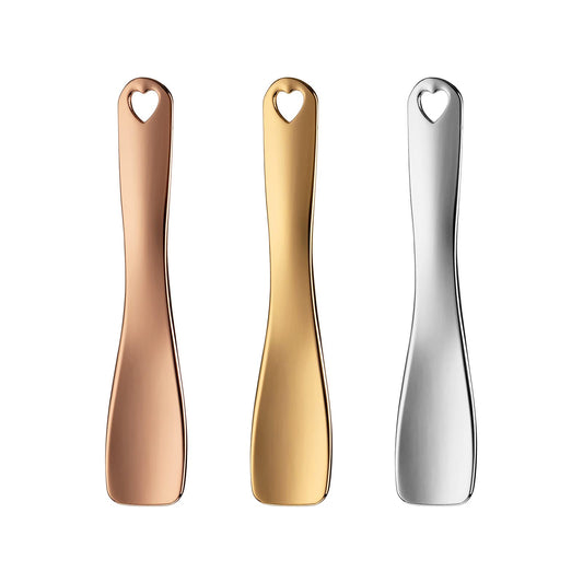 LISAPACK three metal spatulas front view showing colors and compact design benefit hygiene