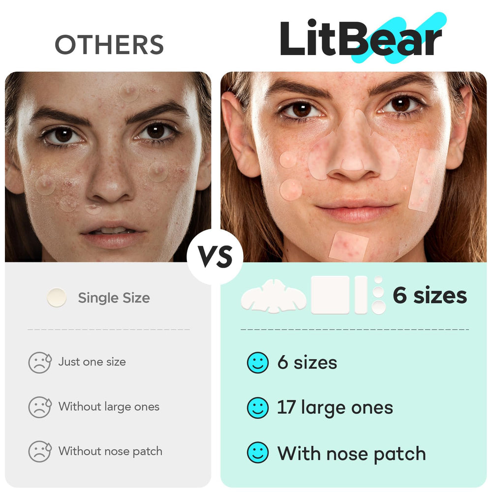 LitBear large patch on back demonstrating coverage for body blemishes