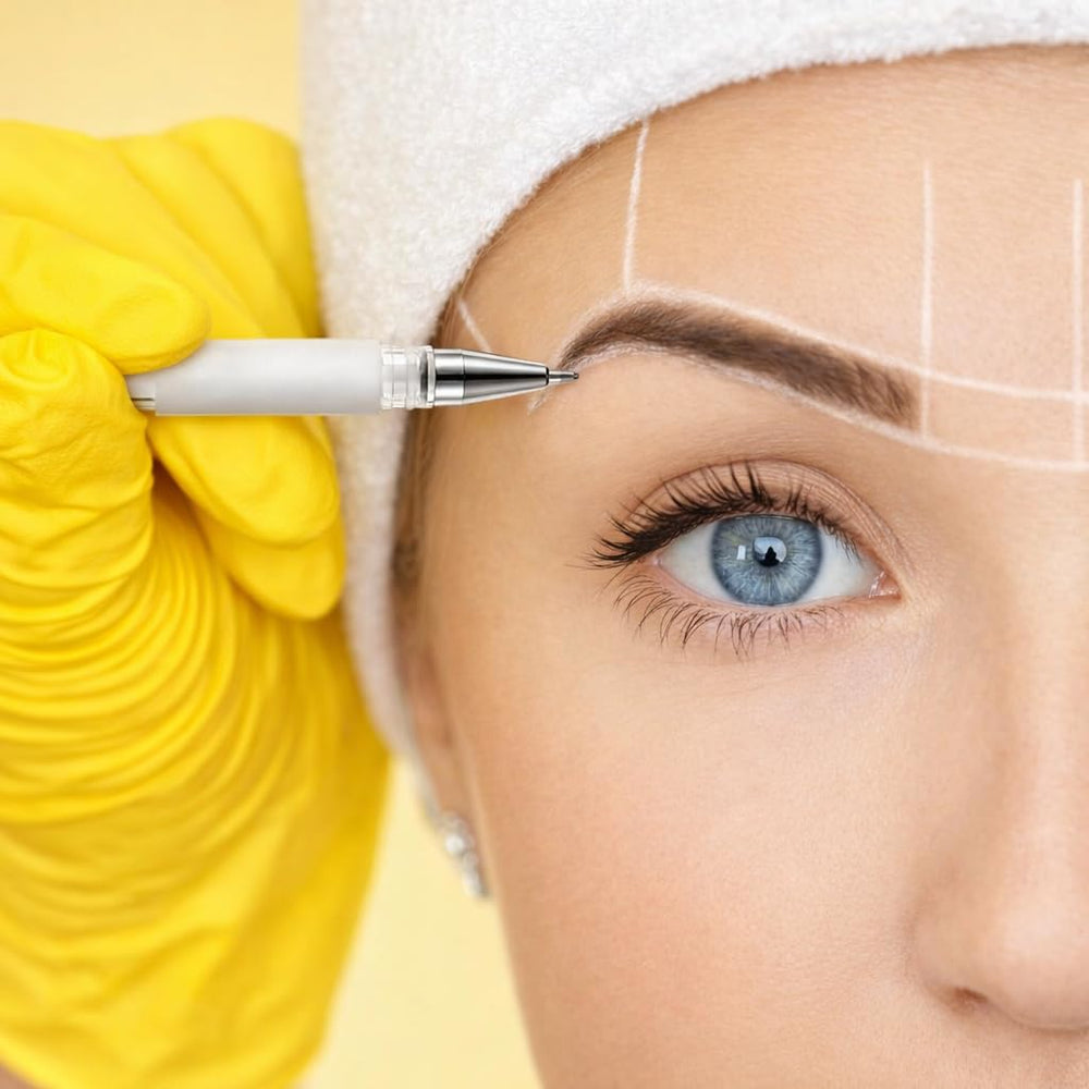 LIUDEX white stroke demo on skin illustrating clear mapping visibility benefit