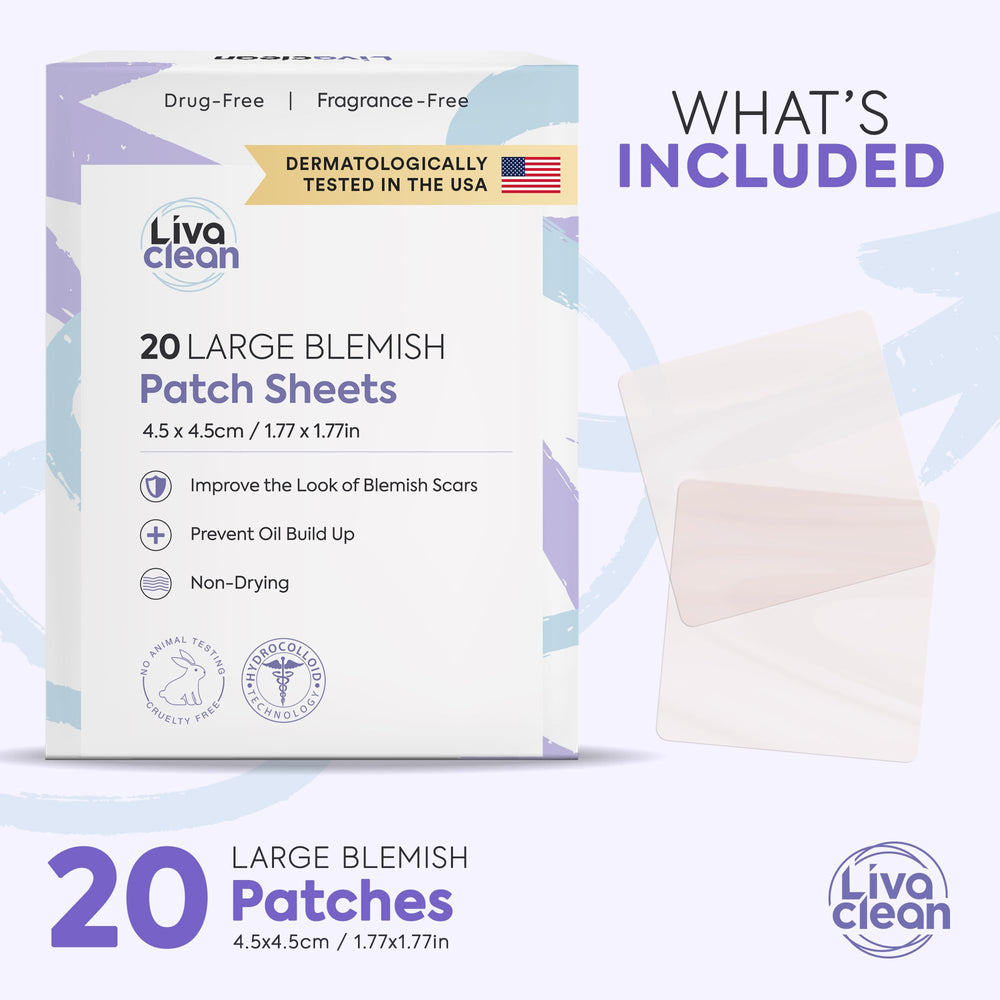 LivaClean close-up of patch texture highlighting hydrocolloid layer and strong absorption benefit