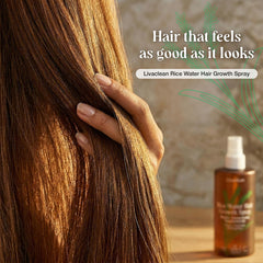 LivaClean before and after hair texture comparison showing improved strength
