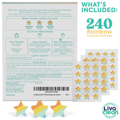 Close-up of LivaClean star patch texture highlighting gentle adhesion for protection