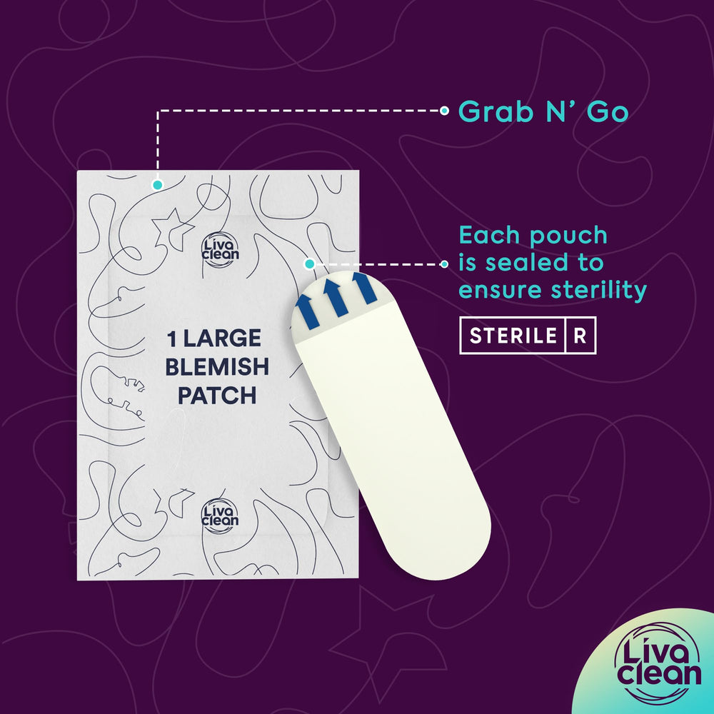 LivaClean individually sealed pouch highlighting sterile, travel-friendly packaging