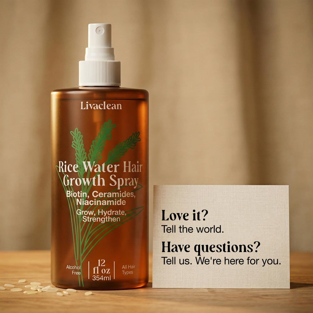 LivaClean bottle on bathroom shelf in lifestyle setting for daily routine inspiration