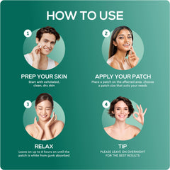 LivaClean patches applied discreetly on face for overnight coverage benefit