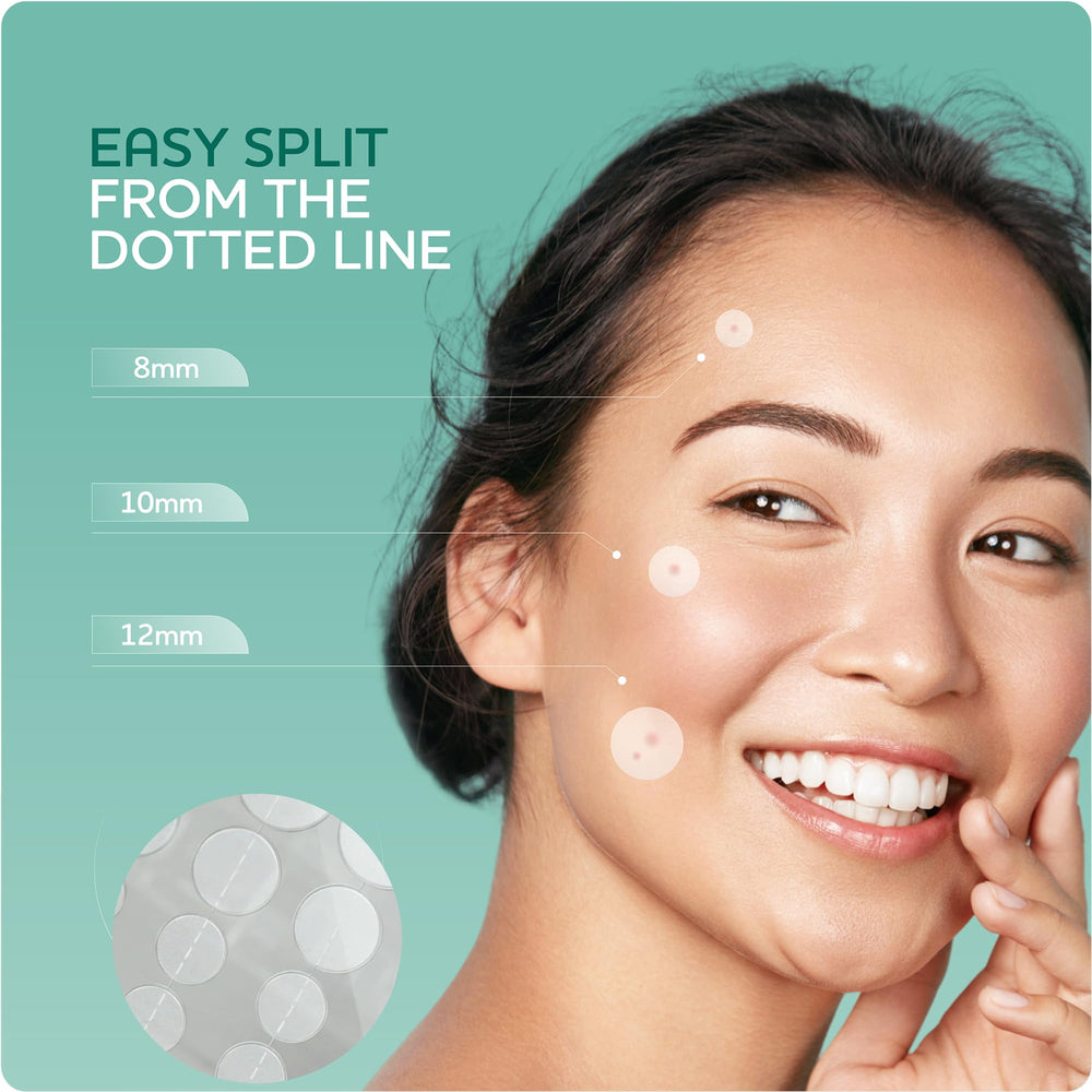 LivaClean size comparison of 8mm 10mm 12mm dots to match blemishes