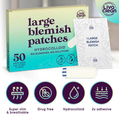 LivaClean transparent patch on cheek blending into skin for discreet wear