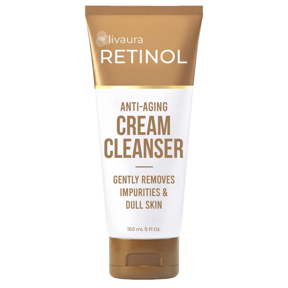Retinol LIVAURA front bottle showing product packaging and benefits