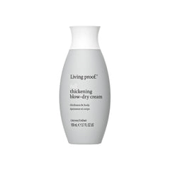 Living Proof front view of full thickening blow-dry cream packaging for product identification and trust