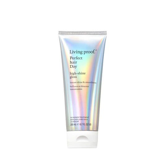 Living Proof front packaging showing product and instant shine benefits