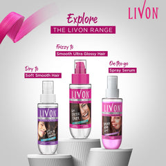 Close-up of Livon label listing argan oil and vitamin E benefits