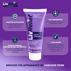 LivRelief cream texture close-up showing smooth, absorbable formula