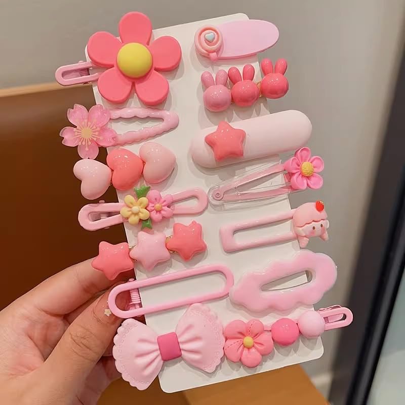 Lizioo 14 cute hair clips showing dessert patterns and playful accents for styles