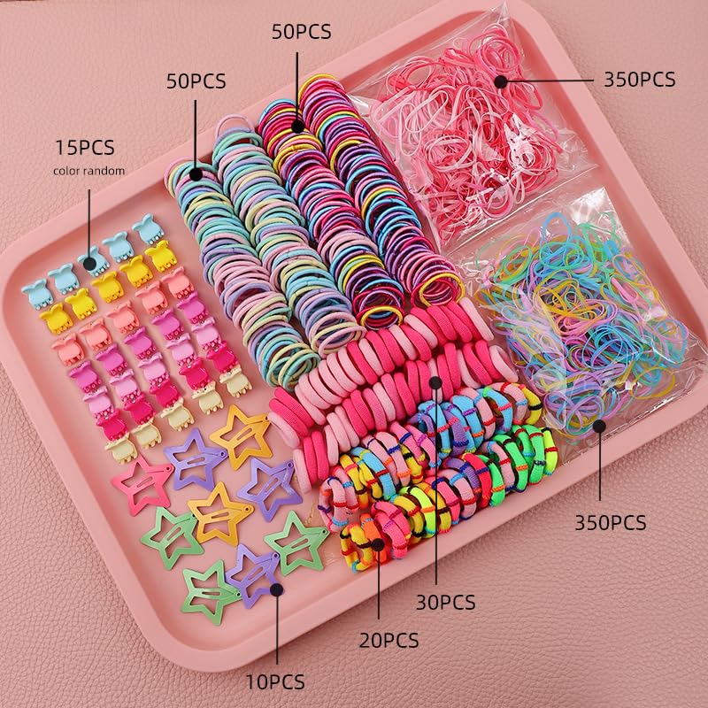 Lizioo colorful elastic hair ties spread by color for fast selection and outfit matching
