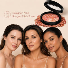 llasido open compact revealing Nebula Night baked powder ready for application