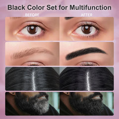 LLNNOVUE before and after brows, fuller bushy appearance demonstrated