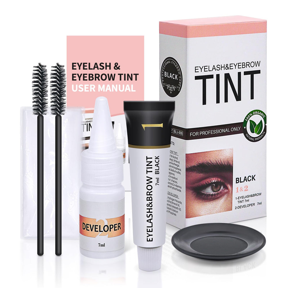 LLNNOVUE front packaging showing black lash and brow kit, professional convenience