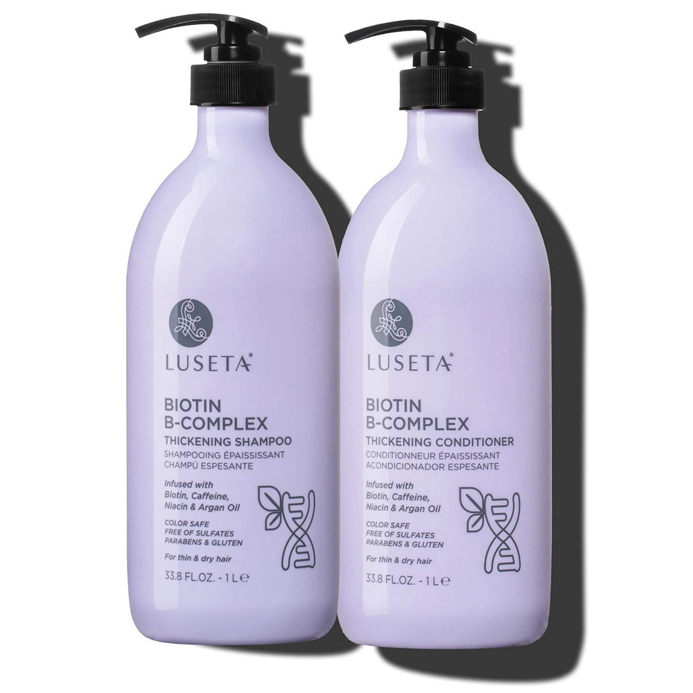 L LUSETA front packaging showing biotin B-complex set and benefits