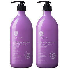 L LUSETA front packaging of shampoo and conditioner set showing product benefits