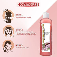 LMDGDS rich foam on hair demonstrating effective cleansing and softness