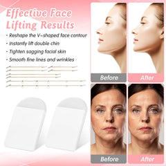 Lnngub jawline lift before and after showing clearer contour