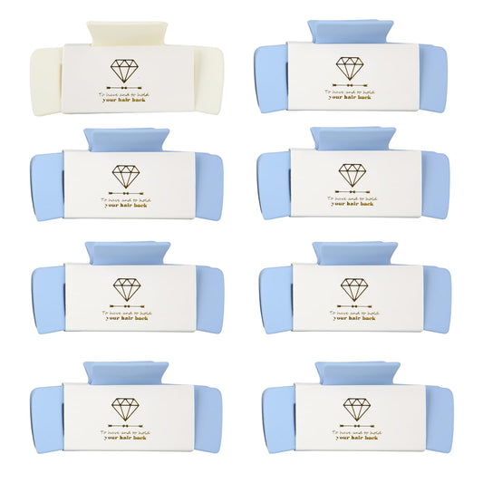Loanzeg front packaging showing white and dusty blue clips, elegant gift-ready display