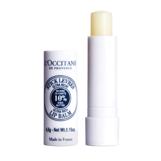 L'OCCITANE front packaging showing compact balm for travel comfort