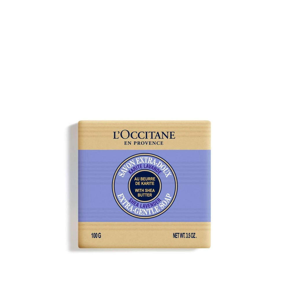 L'OCCITANE shea lavender bar front view showing clean design and gentle scent