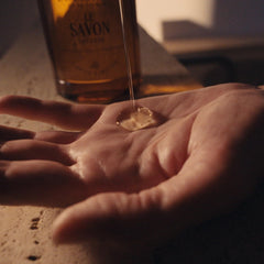 L'OCCITANE hand being washed demonstrating soft-clean finish benefit