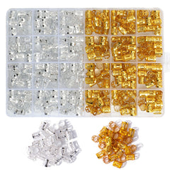 loceast front packaging showing 400 metallic hair cuffs, easy selection benefit