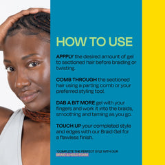 LOCK'N SLEEK braids before and after photo showing long-lasting polished hold