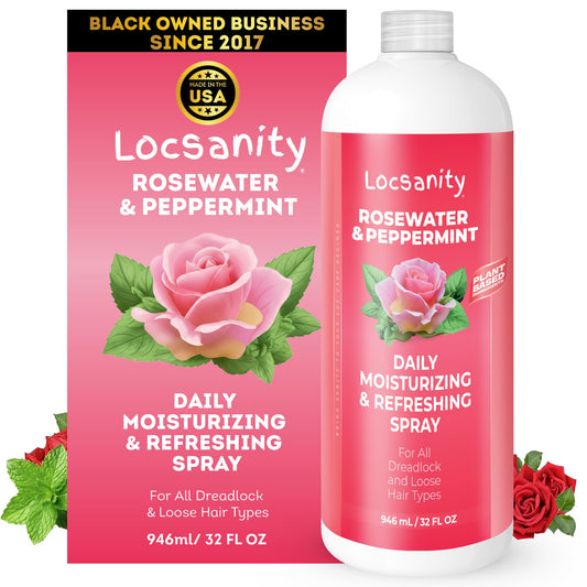 Locsanity front label on 32 fl oz bottle showing product branding and size benefit
