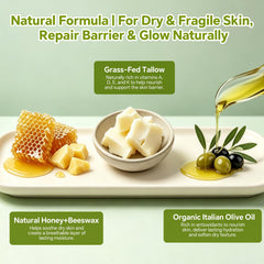 LOCYLEAF spoon applying balm to hand illustrating easy spreadability