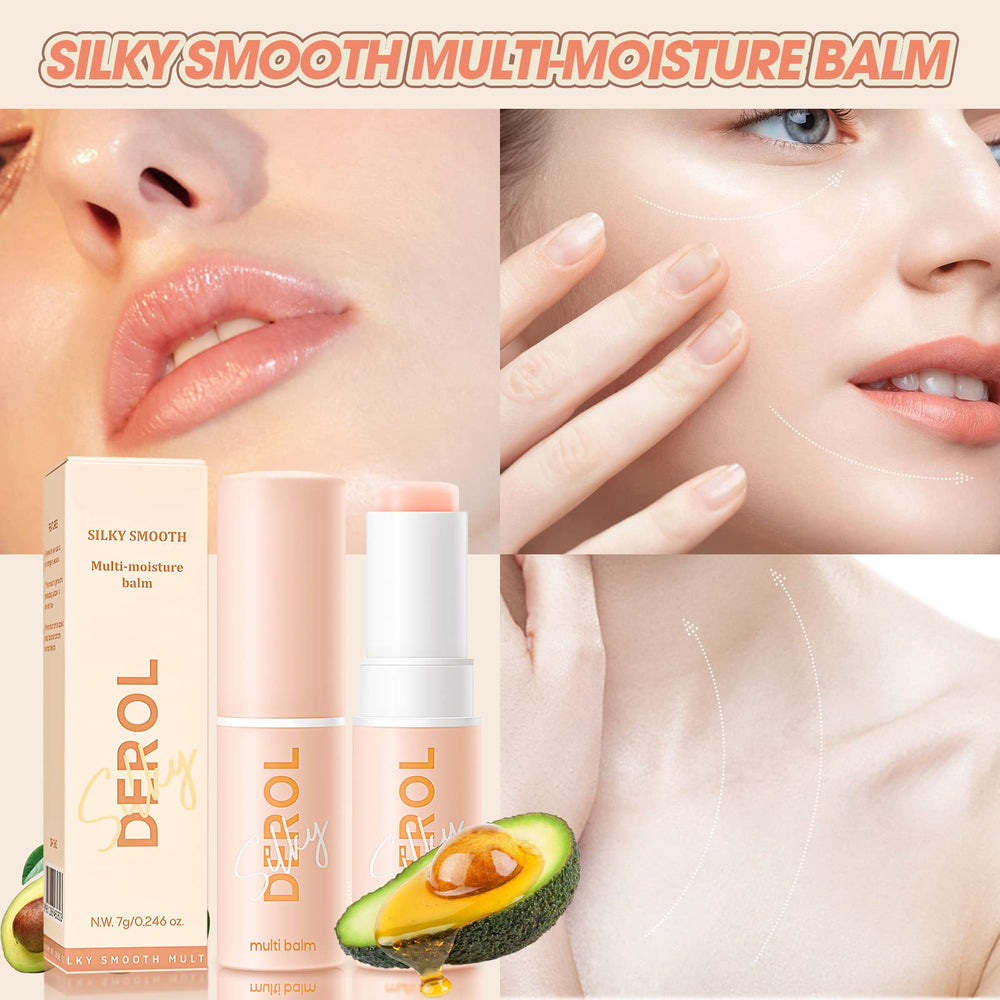LOKFAR applying balm to lips for instant hydration and softness
