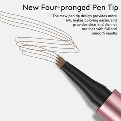 LOKFAR pencil stroke texture on skin illustrating natural three-dimensional brow effect