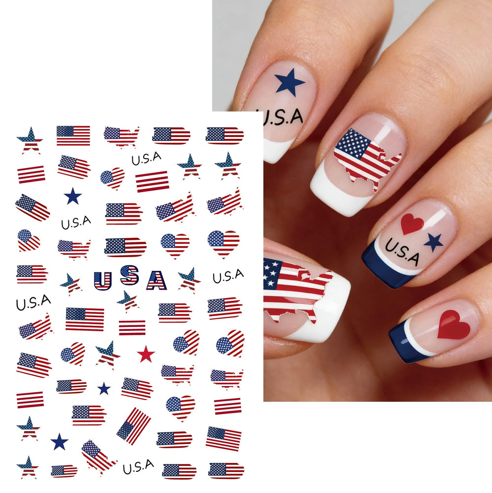 Loknrae nail stickers applied on fingers demonstrating quick festive manicure