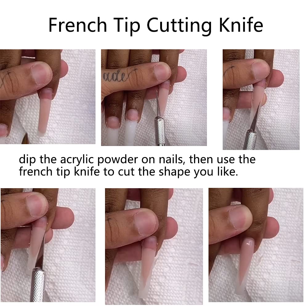 Lokyango before and after French smile line showing sharper, neater nail edges