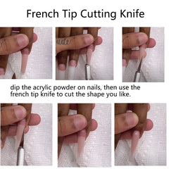 Lokyango before and after French smile line showing sharper, neater nail edges