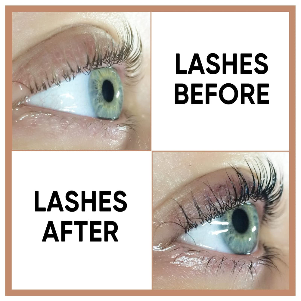 lomansa lash before-and-after demonstrating fuller darker lashes
