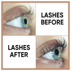 lomansa lash before-and-after demonstrating fuller darker lashes