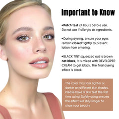 Lomansa tint tube close-up displaying vegan formula and control
