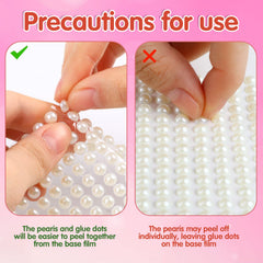LOMIMOS pearls applied on cheek for makeup showing quick decorative boost