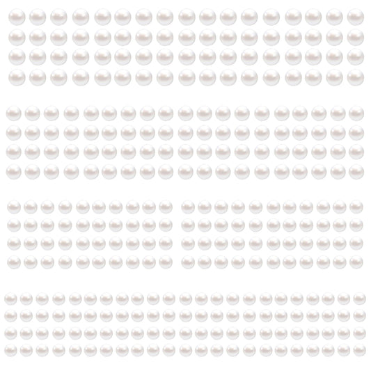 LOMIMOS front sheet showing all four pearl sizes and easy-peel backing benefit