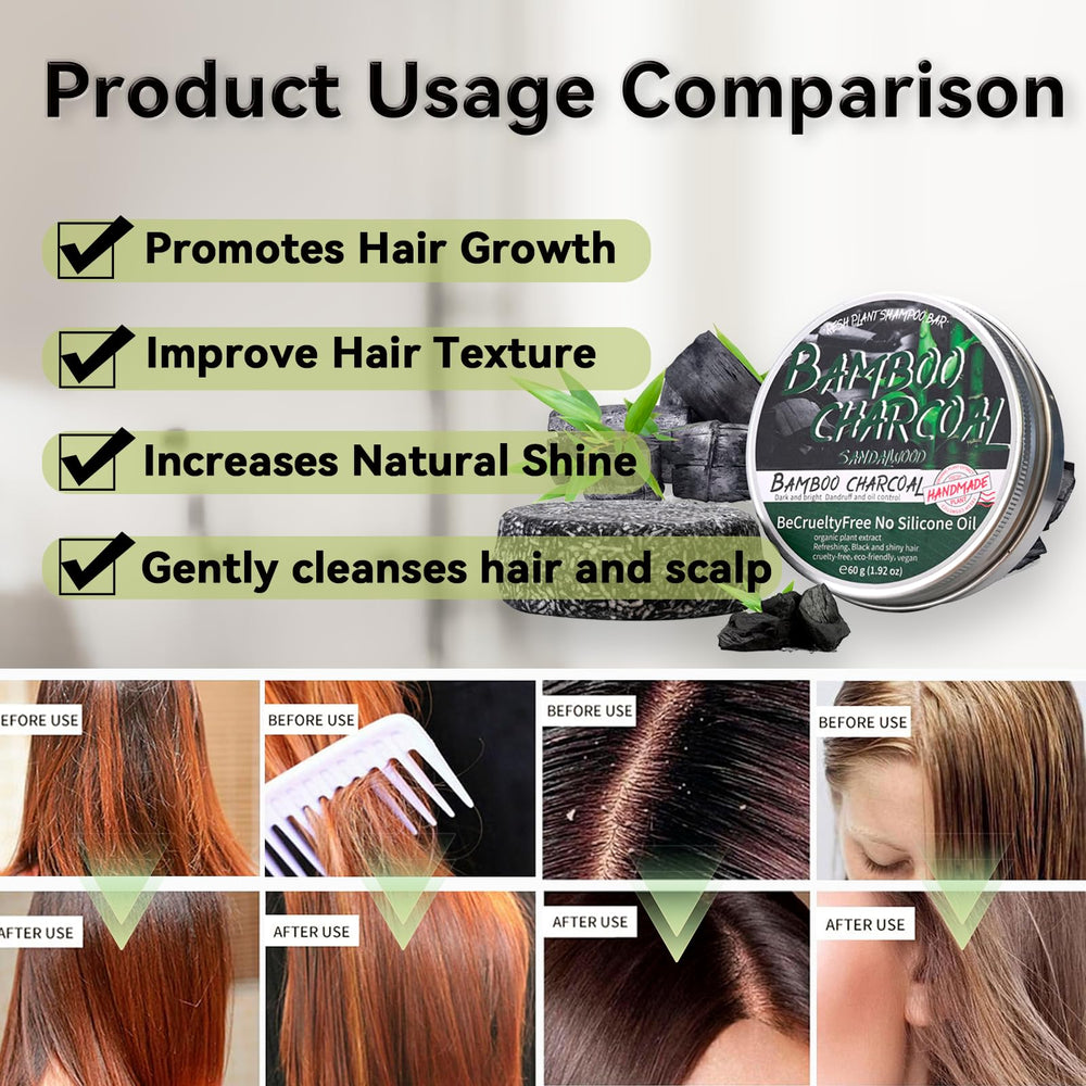 Loobexery before and after hair tone comparison showing darker, shinier appearance