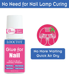 LOOCTOT cured nails under running water showing water-resistant finish
