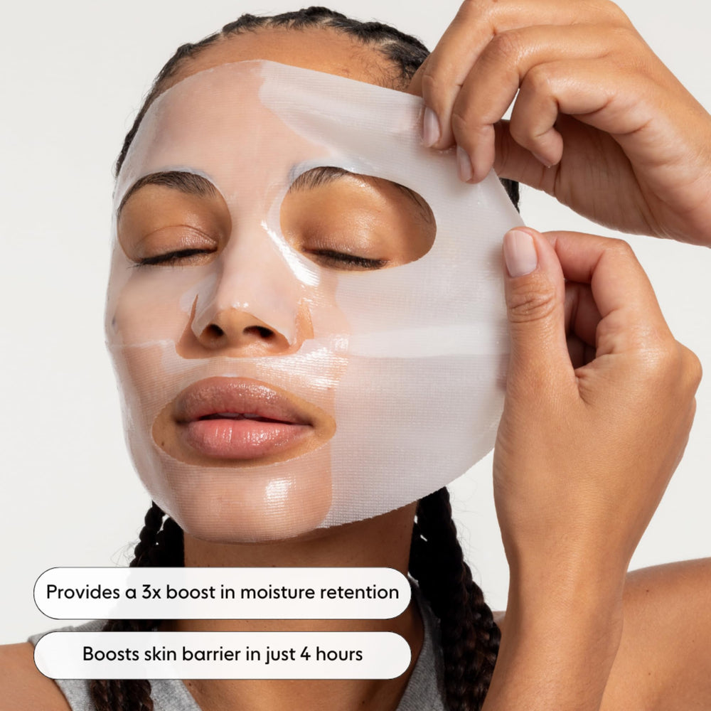 LOOPS model applying mask demonstrating snug fit and comfort