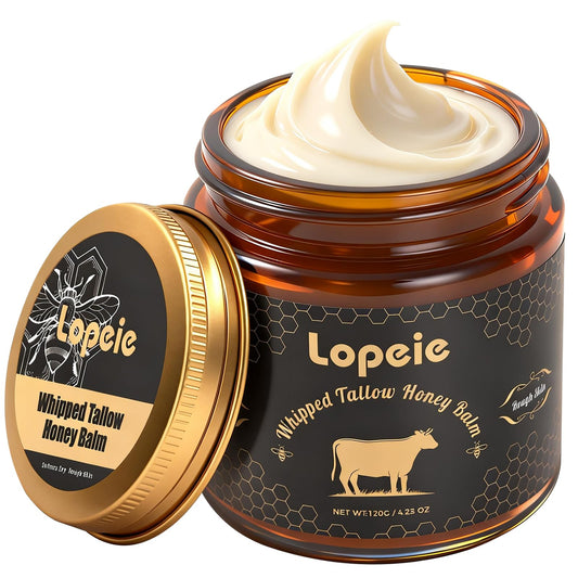 Lopeie front jar showing label and unscented balm for clear identification and trust