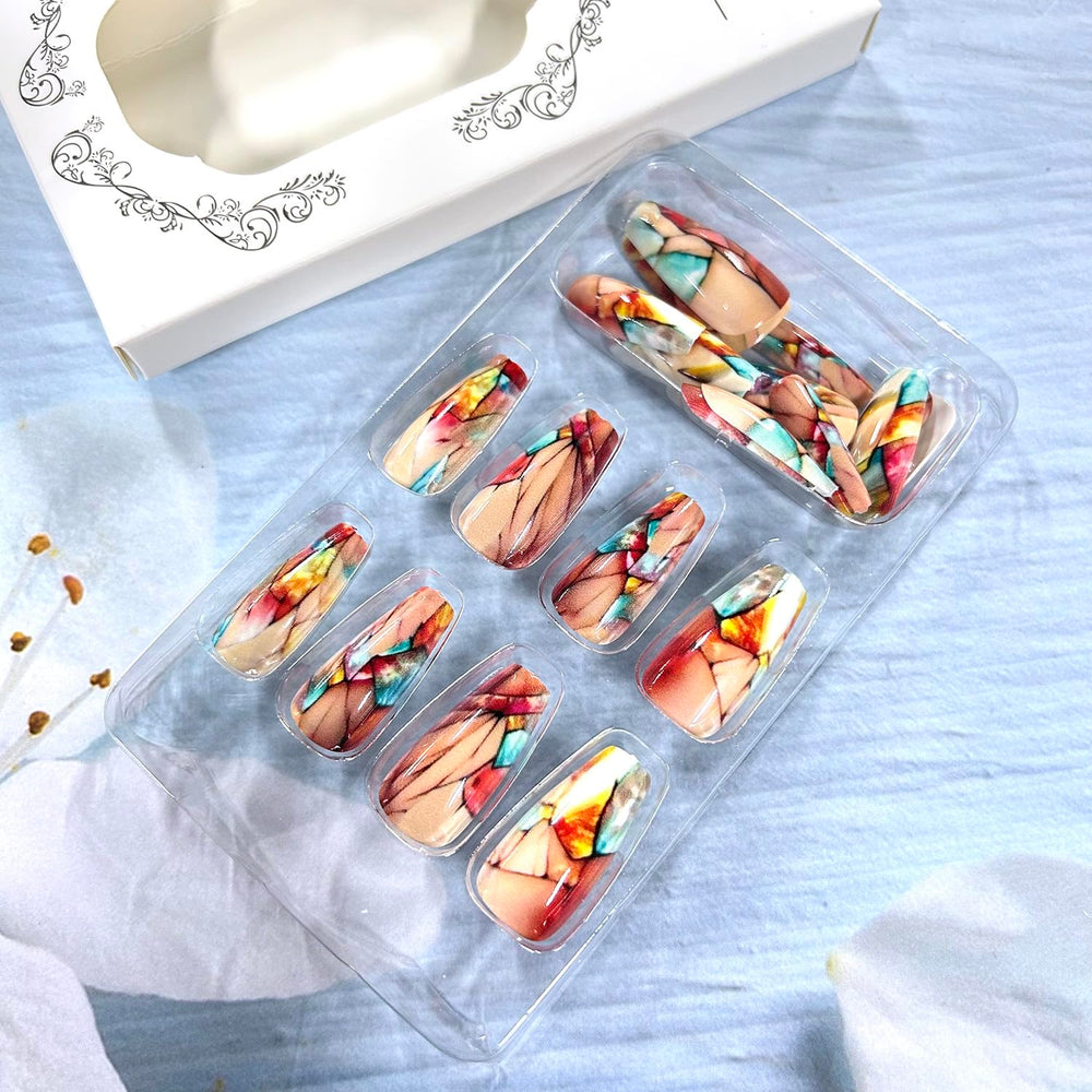 LOPMNGHT included mini file wooden stick and adhesive tabs ready for sizing and prep