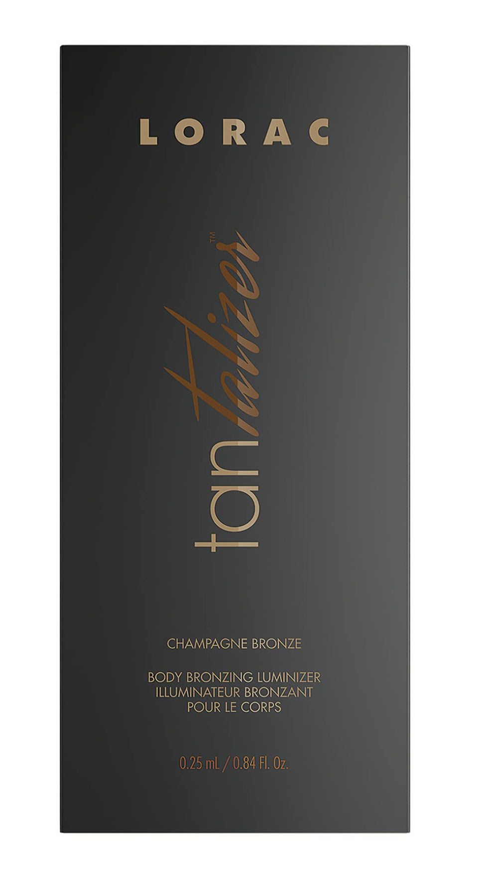 LORAC bottle label close-up revealing vegan, cruelty-free, antioxidant benefits