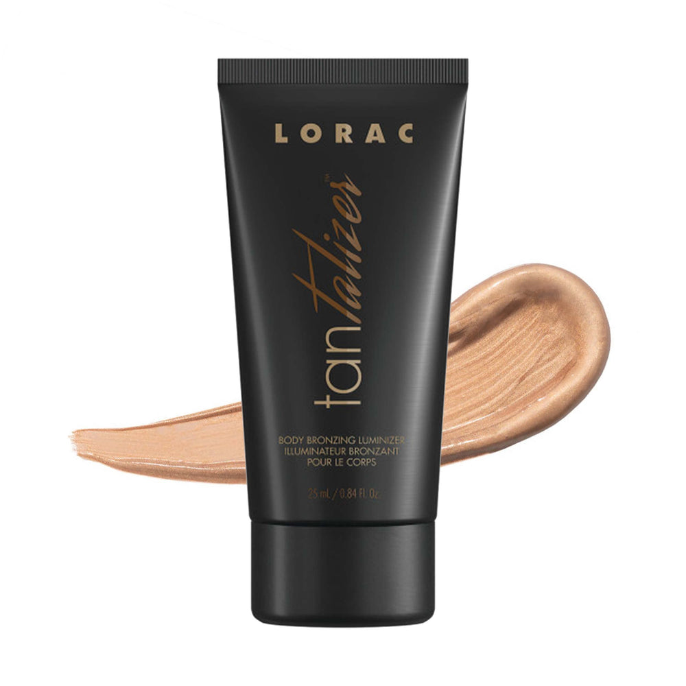 LORAC front packaging showing travel-size bronzing luminizer for radiant glow